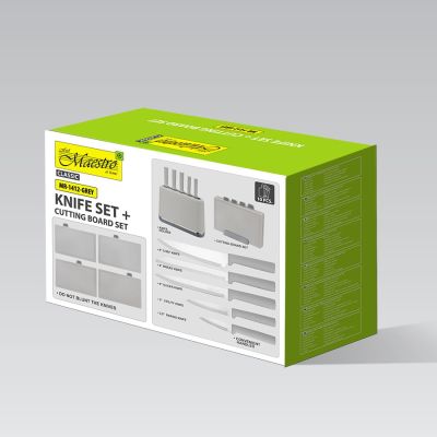 7. Set of knives and boards on a stand MR-1412-GREY MAESTRO