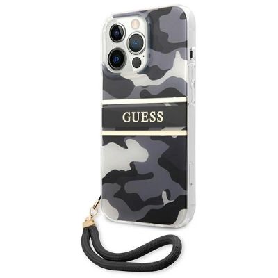2. Guess GUHCP13LKCABBK iPhone 13 Pro / 13 6.1" black/black hardcase Camo Strap Collection