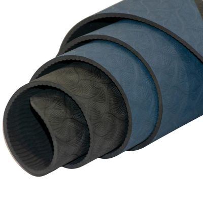 10. YOGA AND FITNESS MAT TPE ANTI-SLIP BLACK AND BLUE ENERO FIT