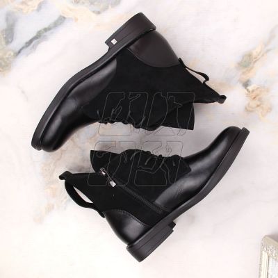 7. Insulated flat-heeled ankle boots Potocki W WOL88C, black