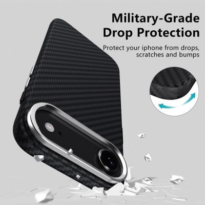 4. Tech-Protect Ion Carbon MagSafe Case for iPhone 17 Air - Black and Silver