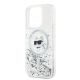 6. Karl Lagerfeld Liquid Glitter Choupette Head MagSafe case for iPhone 15 Pro - transparent