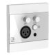 2. AUDAC WP225/W wall panel, XLR mic + 3.5 mm jack + BT, white