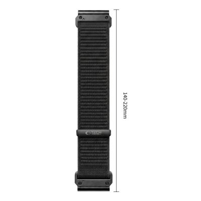 3. Tech-Protect NylonLoop Strap for Garmin Fenix 5X / 5X Plus / 6X / 6X Pro / 7X / 8 / 8 Pro / 9 / 9 Pro (51 mm) – Black