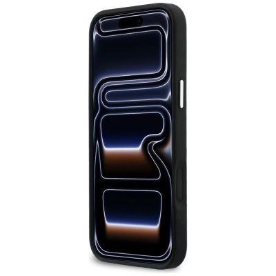 5. Karl Lagerfeld IML Glitter KL Diamond Logo Case for iPhone 17 Pro Max - Black