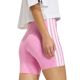 5. Women's adidas Essentials 3-Stripes High Waisted Biker Shorts Pink KT1625