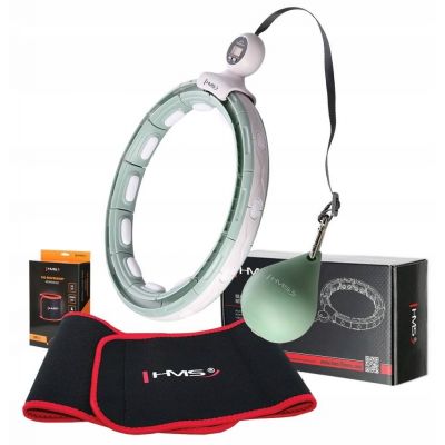 Hula Hop HMS HHM15 with counter and gravity ball green + belt BR163 red set