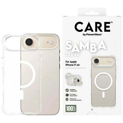 CARE by PanzerGlass Fashionable Samba Case w. White MagSafe for iPhone Air - Transparent