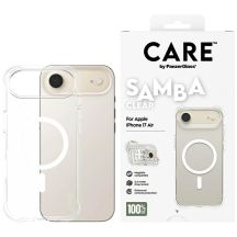 CARE by PanzerGlass Fashionable Samba Case w. White MagSafe for iPhone Air - Transparent