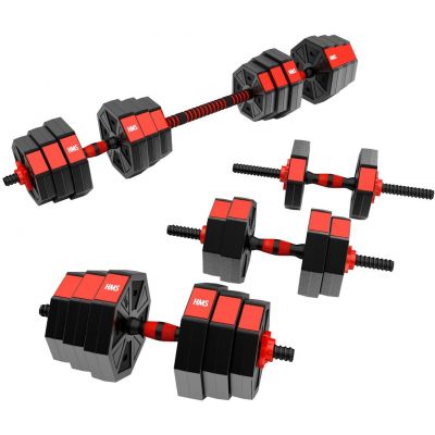Composite dumbbell HMS SGC20 20kg + barbell
