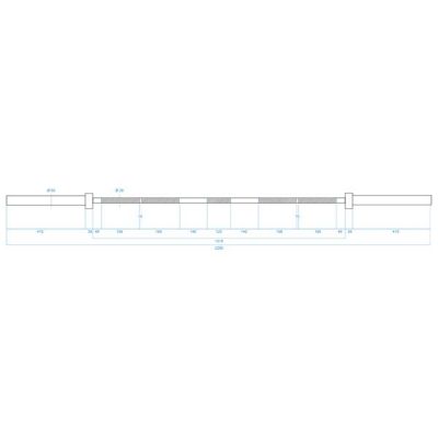37. HMS Premium GCF700 crossfit bar 220 cm 20 kg