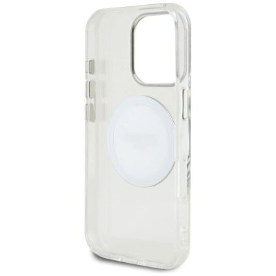 7. Guess IML Metal Colored Circle Classic Logo MagSafe case for iPhone 16 Pro - white