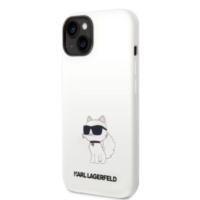 2. Karl Lagerfeld Silicone Choupette case for iPhone 14 Plus - white