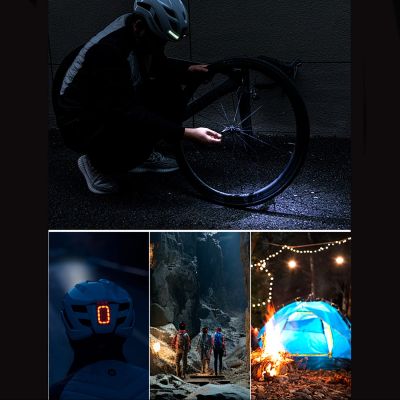 8. Rockbros ZK-077 Bike Helmet with Integrated Multi-Directional Lighting 57-61 cm - Black