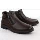 2. Men’s Brown Insulated Ankle Boots with Zips VanHorn AN71309