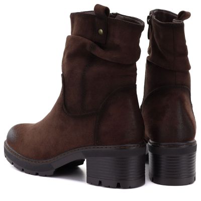 5. Women's insulated ankle boots, brown, S.Barski HY62-8100