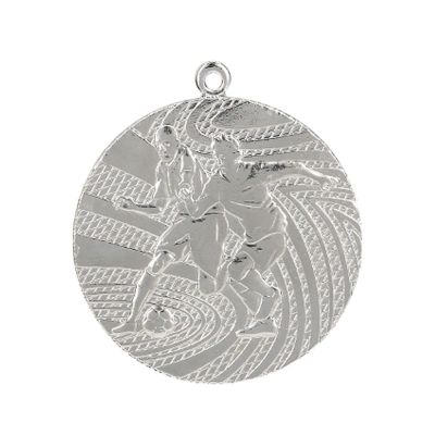 9. Silver medal - football - steel medal
