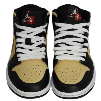 3. Original Air Jordan 1 Mid Tartan Swoosh Men's Sneakers - DZ5329-001