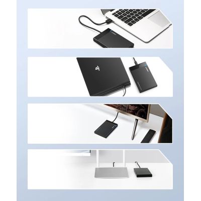 12. Ugreen bay for HDD SSD disk housing 2.5 '' SATA USB 3.2 Gen 1 (5 Gbps) micro USB SuperSpeed + 0.5 m cable black (US221 30848)