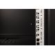 22. Digitus Unique 19" 9U rackmount network cabinet, 600x600, glass door, black, undivided, assembled, 100kg