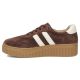 4. Women's brown leather and suede platform shoes Filippo DP6776
