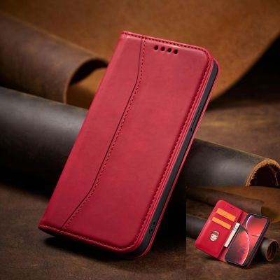 10. Magnet Fancy Case case for iPhone 14 Plus flip cover wallet stand red