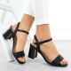 5. Women's black high heel sandals Vinceza 62228