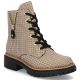 Women's insulated ankle boots, houndstooth, beige, Rieker 72617-60
