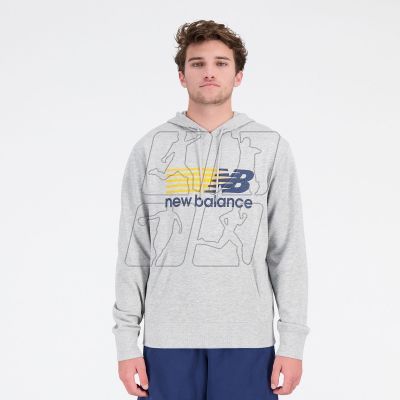 7. New Balance NB Classic Hoodie AGM M MT23902AGM