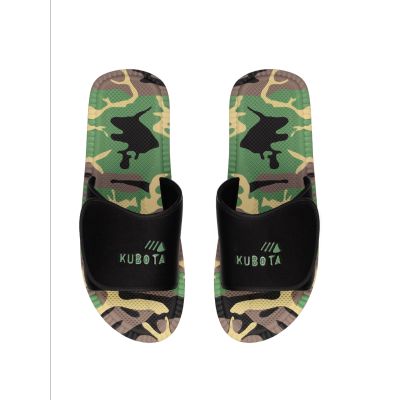 12. Kubota Velcro flip-flops multicolor camo black K24AW-100-002-23-1