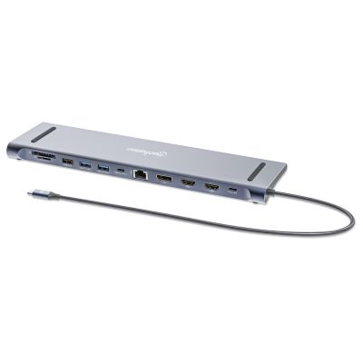 14. MANHATTAN 12-in-1 4K Docking Station 1xHDMI 2xDP 3xUSB-A