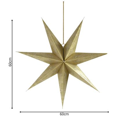 6. DECORATIVE PAPER STAR 60CM CHAMPAGNE