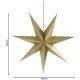 6. DECORATIVE PAPER STAR 60CM CHAMPAGNE