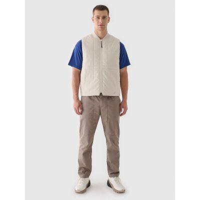 Men's down vest with stand-up collar 4F 4FRAW24TVESM171-12S