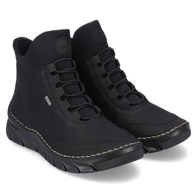 47. Women's insulated black ankle boots Rieker 55069-00