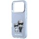 6. Karl Lagerfeld IML Karl&Choupette Bodies Sketch Print MagSafe case for iPhone 17 Pro Max / 18 Pro Max - light blue