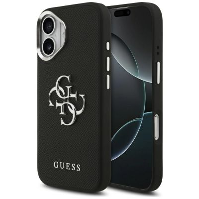 Guess Grained Big 4G Classic Logo case for iPhone 17 - black