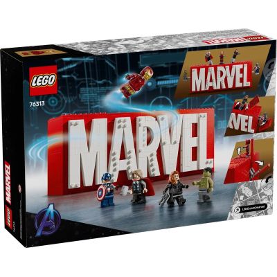 2. LEGO MARVEL SUPER HEROES 76313 MARVEL logo with minifigures