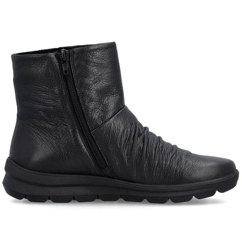 2. Rieker Z0066-00 Waterproof Insulated Leather Women's Boots, Black