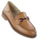 Women's leather loafers, camel, Vinceza 18117
