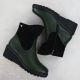 14. Women's suede wedge boots green M.Daszyński 2510