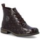 Women's patent leather ankle boots, brown, Rieker 71205-25
