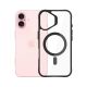 6. 3mk Satin Armor MagCase with MagSafe for iPhone 16 Plus - Clear with Black Frame