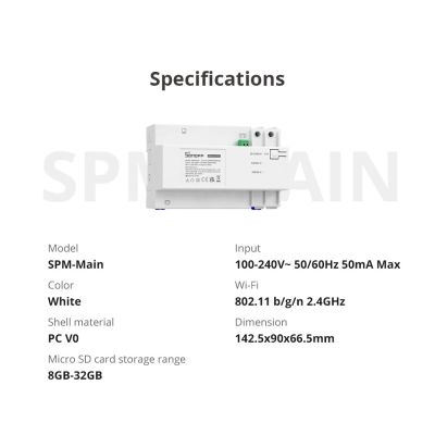 8. Sonoff SPM-Main smart switch Wi-Fi / Ethernet power meter