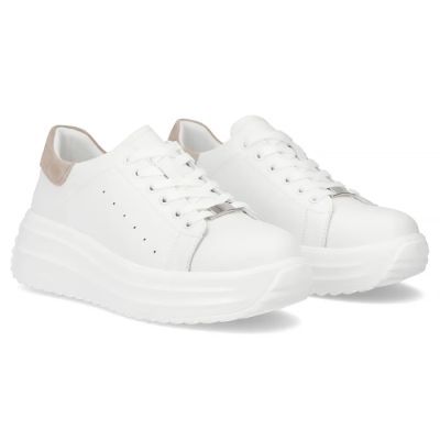 2. Women's leather platform shoes white Filippo DP6739