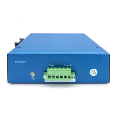 5. Industrial switch 16x 1000Base-TX + 2x uplink 1000Base-FX (without module) DIN extended temperature range.