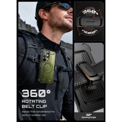 7. Supcase Unicorn Beetle Pro Mag MagSafe 2-Set Case for Samsung Galaxy S26 Ultra - Green and Black