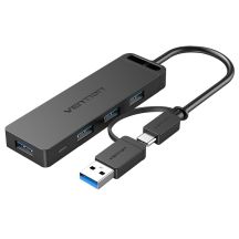 5-in-1 USB 3.0 Vention hub with USB-C to USB-A adapter