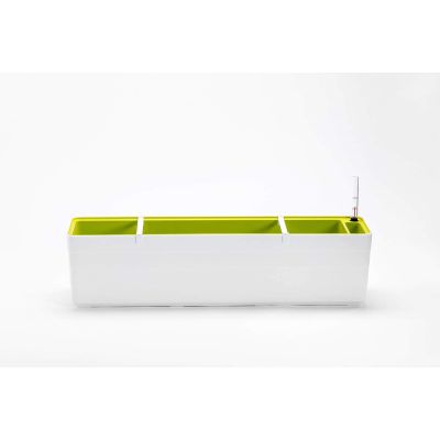 URBALIVE BERBERIS Self-Irrigation Rectangular Planter 80 x 20 cm, White