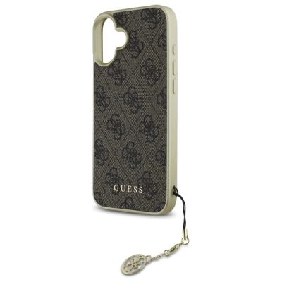 6. Guess 4G Charms Collection iPhone 16 Plus Case - Brown